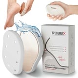 ROBBX® 2in1 Nano Glas Hornhautentferner | Nass & Trocken | Fußfeile mit Anti-Rutsch Schutzdeckel - für die perfekte Fußpflege | Hornhauthobel für Füße & Hände