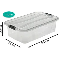 10 Stück Aufbewahrungsboxen - 5 Stück 7 Ltr. + 5 Stück 14 Ltr. Volumen