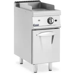 Royal Catering Gas-Grillplatte - 6 kW - geriffelt - 50 - 300 °C - Propangas / LPG / Erdgas - Unterschrank -