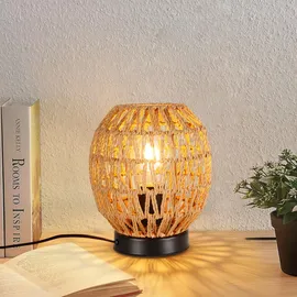 Schindora Vintage Rattan Schreibtischlampe