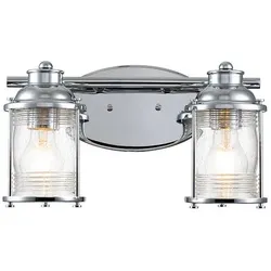 Ashland Bay 2-flammige Wandleuchte – Poliertes Chrom
