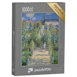 puzzleYOU Puzzle Puzzle 1000 Teile XXL „Der Garten des Künstlers in Vetheuil, Monet“, 1000 Puzzleteile, puzzleYOU-Kollektionen Künstler