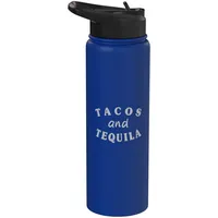 Tacos und Tequila Lustiges Tequila-Trinken, Party, Humor, Vintage-Stil Stainless Steel Insulated Water Bottle