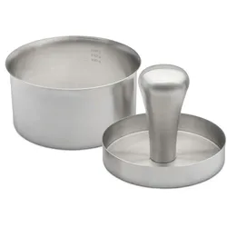 Weis 15231 Edelstahl Burgerpresse mit Gewichts-Skala