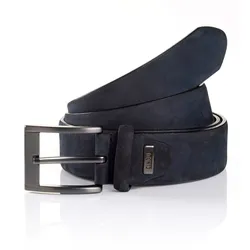 Ledergürtel »TORTOLI«, Veloursleder-Optik, Gr. 80, navy uni, , 87773249-80