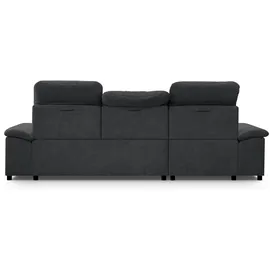 werk2 Ecksofa Carmen, Sofa, Eckcouch mit Schlaffunktion, Bettkasten und Sitztiefenverstellung, grau