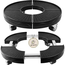ttl home VERSO Pflanzenroller Ø 38-50 cm schwarz