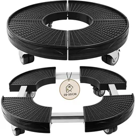 ttl home VERSO Pflanzenroller Ø 38-50 cm schwarz