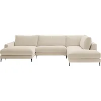 Wohnlandschaft INOSIGN "Downtown XXL B/T/H: 341/223/84 cm Loungemöbel zum Relaxen" Sofas Gr. B/H/T: 341cm x 84cm x 223cm, Cord, Recamiere links, beige (natur) weicher Sitzkomfort, Cord-Bezug, Sitzkomfort U-Form