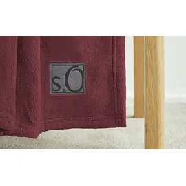 S.Oliver Kuscheldecke Kuschelsoft 150 x 200 cm Polyacryl Rot Bordeaux