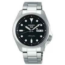 Seiko 5 Sports SRPE55K1 100m Stahl schwarzes Zifferblatt