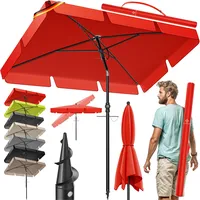 Kesser KESSER® Sonnenschirm Rechteckig Inkl. 2in1 Abdeckung & Transporttasche