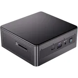 Intel NUC 11 Mini PC Barebone Core i7-1165G74 Kerne 8 Threads Mini Desktop Computer28 W Iris Xe GrafikWindows 10 Pro Desktop Mini ComputerBluetooth 5.2WiFiThunderbolt 3, NUC11PAHi7 Mini PC, Schwarz