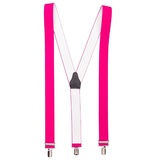 shenky Hosenträger Shenky Hosenträger 3 Clips für Damen und Herren neon pink (Junggesellenabschied, Hosenhalter)