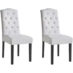 Esszimmerstuhl 2er Set SHIRLEY Stoff Grau