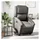 vidaXL Massagesessel mit Aufstehhilfe Leder 86,5 x 99,5 x 86,5 cm Grau elektrisch