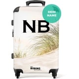 NoBoringSuitcases.com® Koffer personalisiert, 67x43x25cm - Hartschalenkoffer Groß, Rollkoffer - Reisekoffer Mittelgroß - Dünen - Leicht - Hartschalenkoffer - Koffer mit Namen Initialen