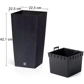 Prosperplast Rato Square 22,5 x 22,5 x 42,1 cm anthrazit