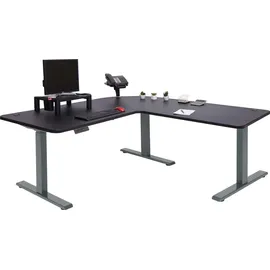 MCW Eckschreibtisch D40 Schwarz / Grau