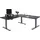 MCW Eckschreibtisch D40 Schwarz / Grau
