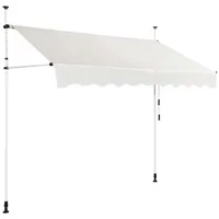 Costway Klemmmarkise, Beige, Metall, 120x300x200 cm, Sonnen- & Sichtschutz,