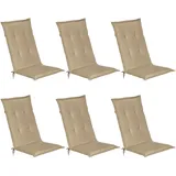 Beautissu Loft HL Hochlehner 120x50x6cm Natur 6tlg
