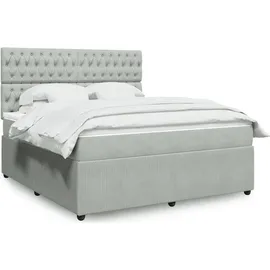 vidaXL Boxspringbett 180 x 200 cm Hellgrau
