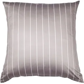 JANINE Wendebettwäsche Karo Streifen modern classic Kissenbezug einzeln 80x80 cm, | vulkan - grau