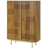 MASSIVMOEBEL24.DE Highboard Mango 110x40x150 hellbraun geölt MIAMI #115