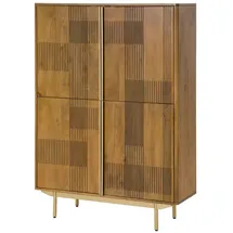 MASSIVMOEBEL24.DE Highboard Mango 110x40x150 hellbraun geölt MIAMI #115