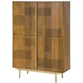 MASSIVMOEBEL24.DE Highboard Mango 110x40x150 hellbraun geölt MIAMI #115