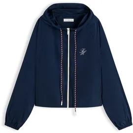 Tommy Hilfiger Damen, Windbreaker Jacke Nylon Wasserabweisend, blau (Dark night navy), XL - XL