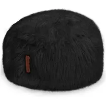 Green Bean Sitzsack Sitzsack-Hocker Pouf Fell XXL 100x55cm (in 3 Farben, Indoor Bean Bag Bodenkissen), Bean Bag Sitzkissen Sitzpuff Sitzsessel Bodenkissen Lounge schwarz