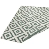 Northrugs Malta Wendeteppich 80 x 150 cm grün/creme