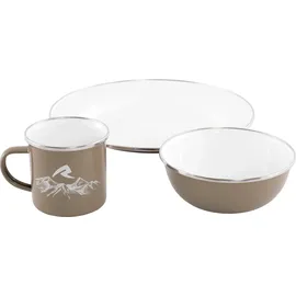 Robens Tongass Single Enamel Geschirrset - Khaki - One Size