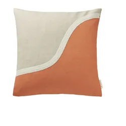 TOM TAILOR Unisex Zierkissenhülle mit Colour Blocking, beige, Colour Blocking, Gr. 38X38