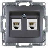 GUNSAN Telefon Steckdose 2-fach 0 m Dunkelsilber