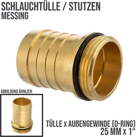 Mega Construx Schlauchtülle 25 mm Außengewinde 1 Zoll Messing