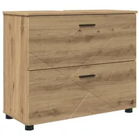 VidaXL Badezimmer Schrank Eiche handwerklich 76,5 x 35 x