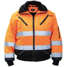 Korntex KXPJ | Pilot Jacket, Vier-in-eins Pilotenjacke - Farbe: Signal Orange - Größe: M - Orange