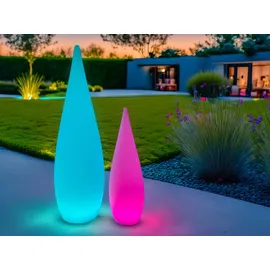 meine wunschleuchte 2er Set Akku Stehlampen ohne Kabel Bodenlampen für Innen & Außen in 2 Größen