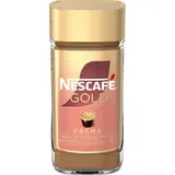 Nescafé Gold Crema, löslicher Bohnenkaffee, Instant-Kaffee aus erlesenen Kaffeebohnen mit samtiger Crema, koffeinhaltig, 200g