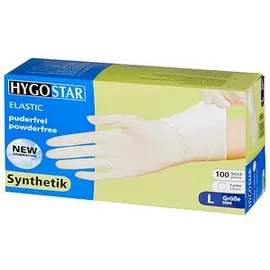 Hygostar unisex Einmalhandschuhe ELASTIC weiß Größe L - 100 Stück