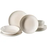 Ritzenhoff & Breker Ritzenhoff Breker Tafelservice Cara, Creme, Weiß, Keramik, 12-teilig, 29x19x29 cm, Essen & Trinken, Geschirr, Geschirr-Sets, Tafelservice