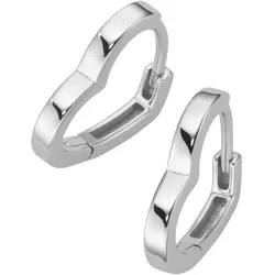 Paar Creolen SMART JEWEL "in Herzform, Silber 925", silber, Ohrringe, Damen, Silber 925 (Sterlingsilber)