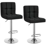 Woltu Barhocker Leinen schwarz 2er Set