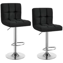 Woltu Barhocker Leinen schwarz 2er Set