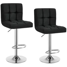 Woltu Barhocker Leinen schwarz 2er Set
