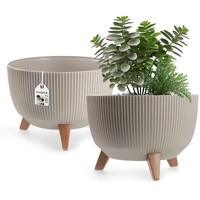 Kadax Blumentopf aus Kunststoff mit drei Einsteckstützen, 33 cm