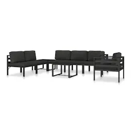 vidaXL Modular-Sofa-Mittelteil mit Kissen Aluminium Anthrazit